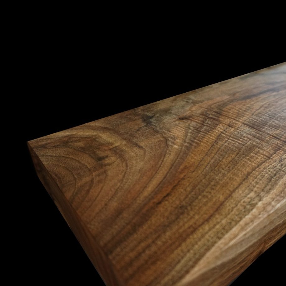 Solid Walnut Shelves Live Edge & Contemporary | EARTHY® TIMBER